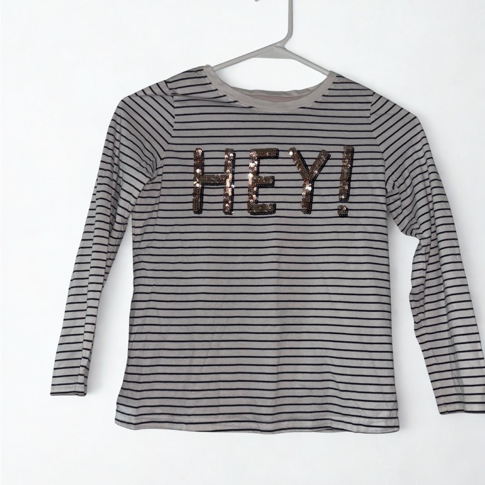 OSHKOSH B’gosh Girls HEY! Long Sleeved Shirt-Size 10/12-Preloved!